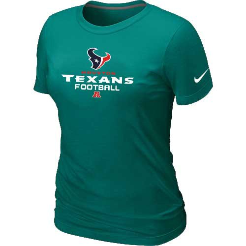 Nike Houston Texans Women's Critical Victory NFL T-Shirt - Light Green